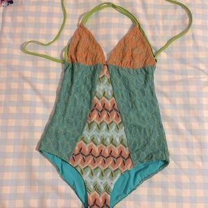 Backless metallic Missoni Mare swimsuit bodysuit